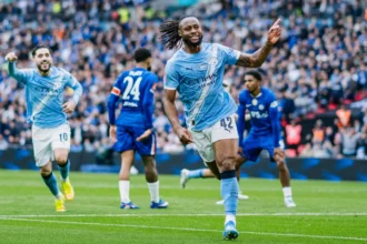 Antoine Semenyo scores the winning goal as Man City beat Chelsea 1-0 to win the 2026 FA Cup.