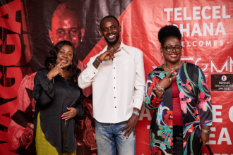 Black Sheriff takes victory lap at Telecel Ghana headquarters after 27th TGMA Sweep