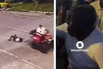 Father arrested after tying son to motorbike, dragging him on North Legon road after boy went out to play football against his instructions