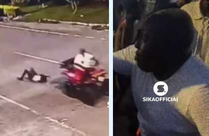 Father arrested after tying son to motorbike, dragging him on North Legon road after boy went out to play football against his instructions