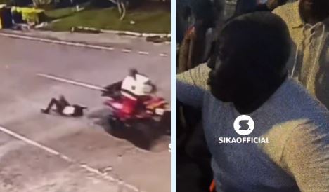 Father arrested after tying son to motorbike, dragging him on North Legon road after boy went out to play football against his instructions