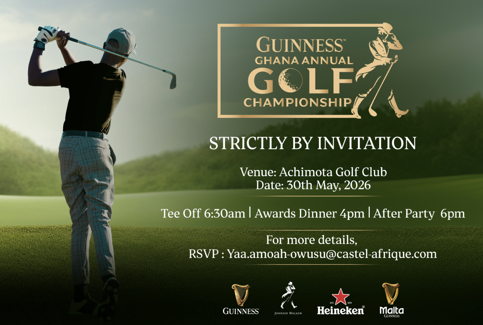 Guinness Ghana Annual Golf Championship to be held on May 30th at Achimota Golf Club