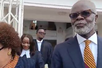 Dr Papa Kwesi Ndoum on wife in court on Thursday morning