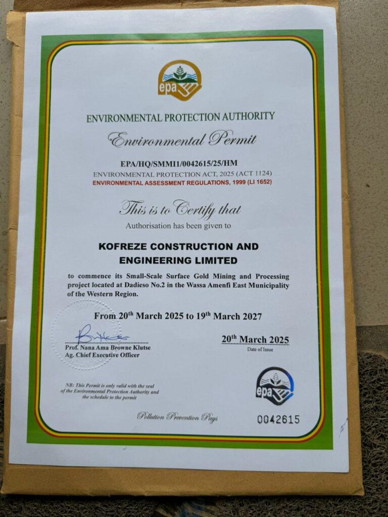 Licensed mining company protests illegal occupation of mining area by Wasa Dadiso