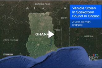 Luxury car stolen in Canada, source found in Ghana