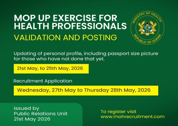 Ministry of Health's job portal opens for applicants on the advertised recruitment day for "disabled persons" in the mop-up operation