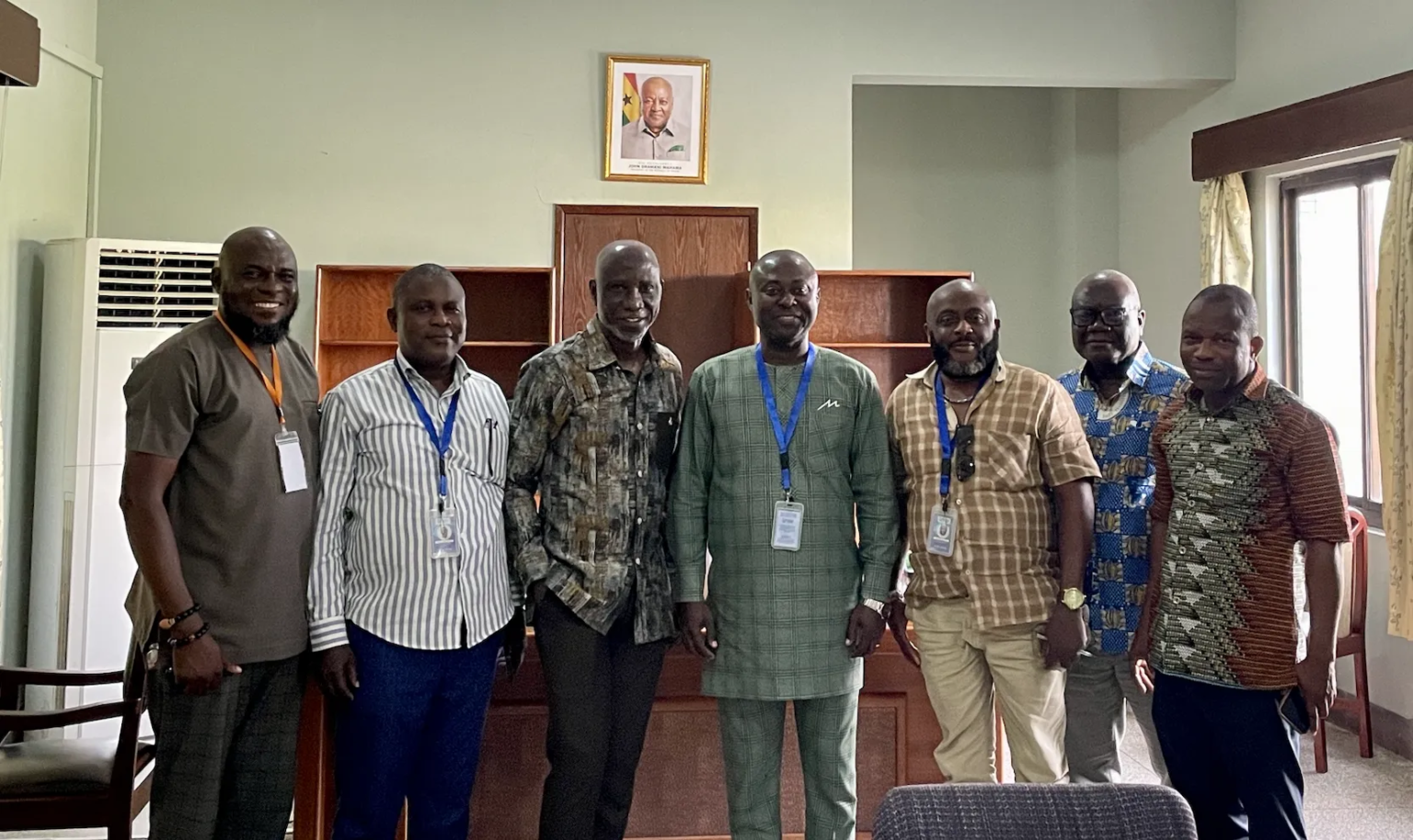Mr. Ebo White pays a courtesy visit to the National Theater Executive Director