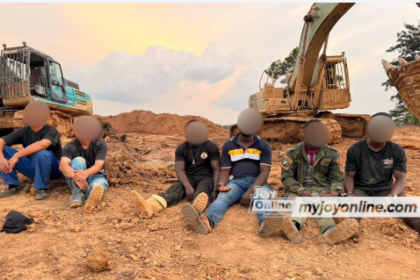 NAIMOS busts galamsey syndicate in Ntabanu and Nyamea Dom, arrests 7 people