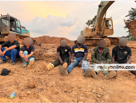 NAIMOS busts galamsey syndicate in Ntabanu and Nyamea Dom, arrests 7 people