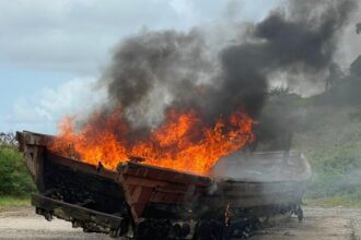 NPA, Western Naval Command destroyed 8 jumbo canoes used for illegal refueling in Takoradi