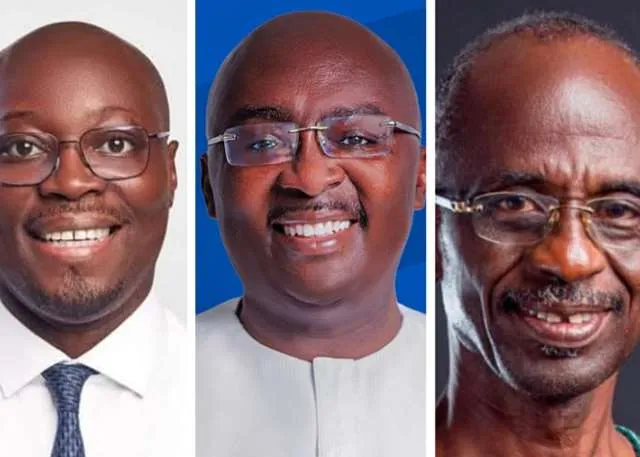 The 2028 poll shows Ato Forson leading Bawumia by 18 points. Asiedu Nketiah leads with 12 points