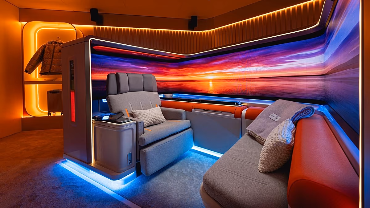 Wraparound screens, work pods and relaxing rows: new airline innovations are shaping the future of flying