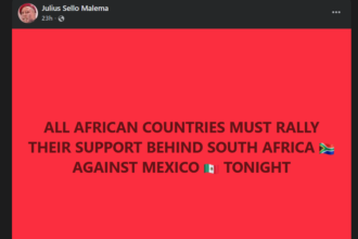 2026 World Cup: Julius Malema 'jumps' behind Bafana Bafana on African rally