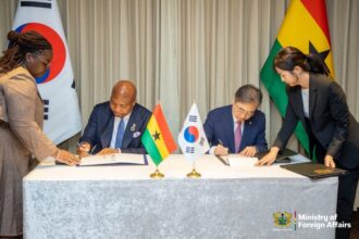 Ghana and South Korea sign visa exemption agreement for diplomatic and work passport holders