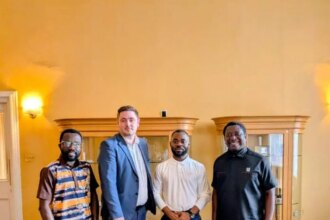 Lansford Addu Antwi Mayor Chris Cook Burns Addu Antwi and Ian Okwei