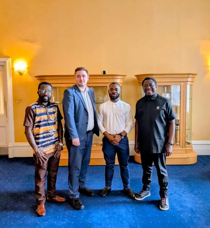Lansford Addu Antwi Mayor Chris Cook Burns Addu Antwi and Ian Okwei