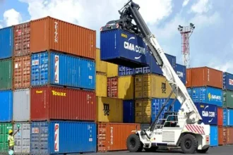Container moored at Tema Port