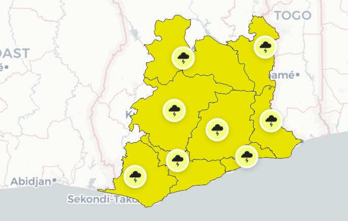 Rains and thunder expected in Volta, Greater Accra, Ashanti and Central Regions – GMet 