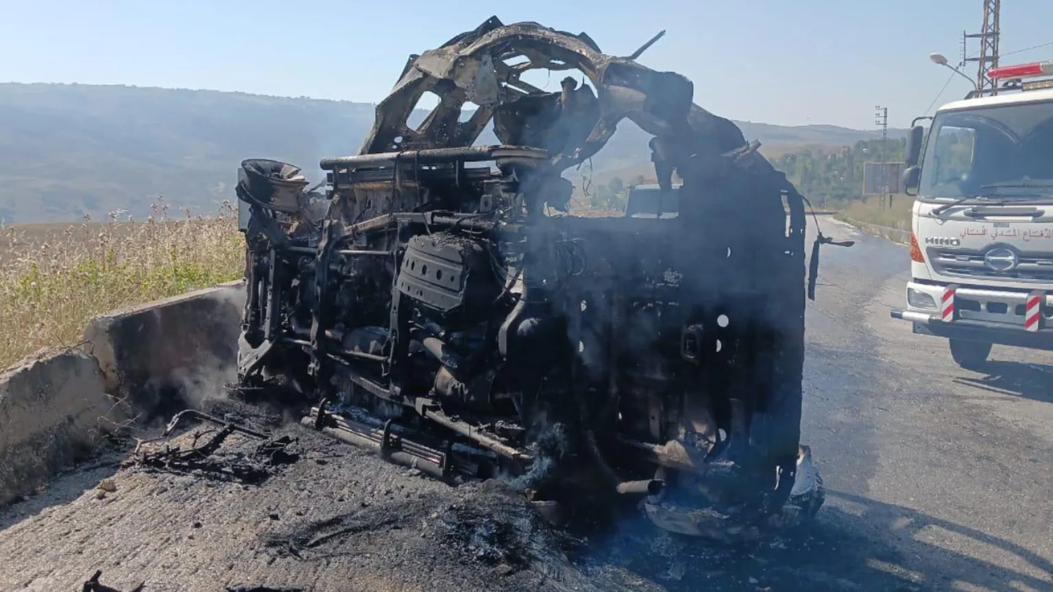 Three soldiers killed, including Lebanese general, in Israeli car attack