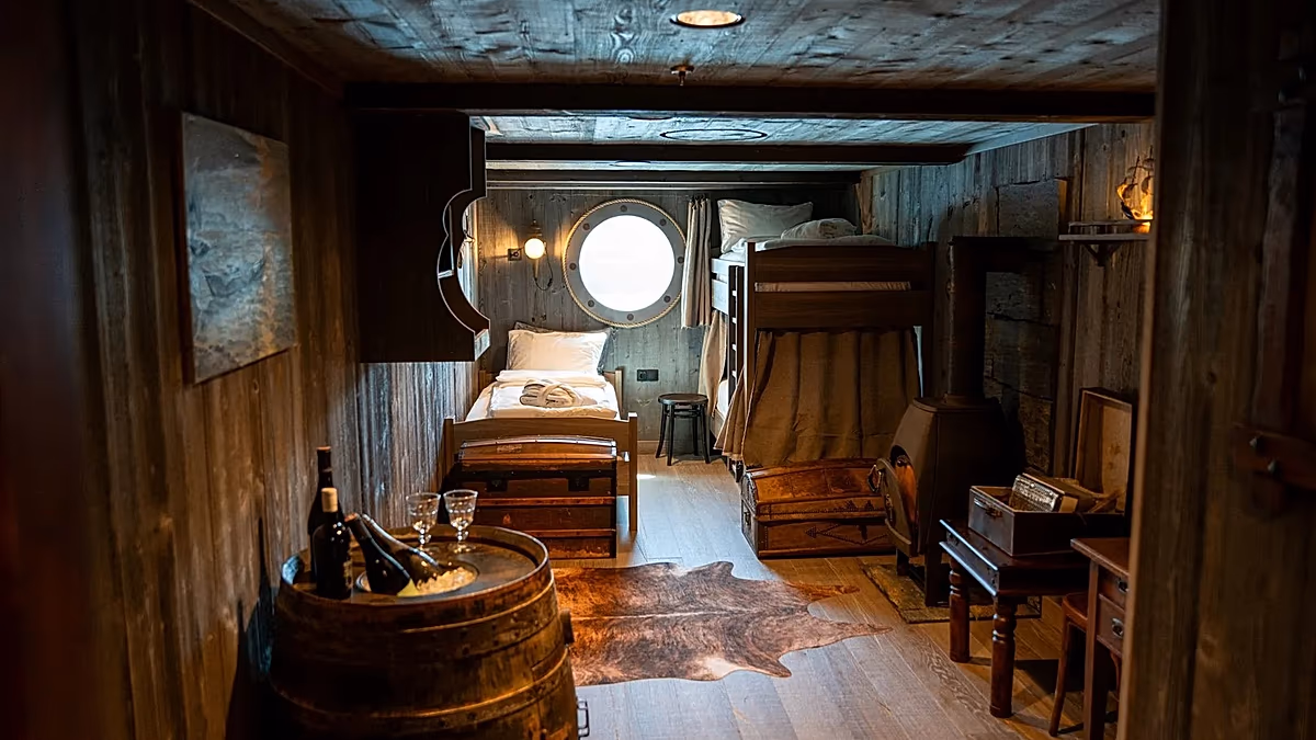 Travel back in time to the days of great Arctic exploration by staying in a 19th century-style cabin